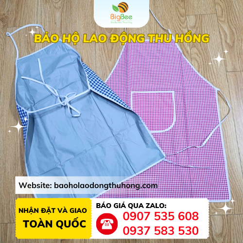 Tạp dề nấu ăn hoạ tiết caro đủ màu đẹp Tạp dề vải nấu ăn hoạ tiết caro đủ màu đẹp