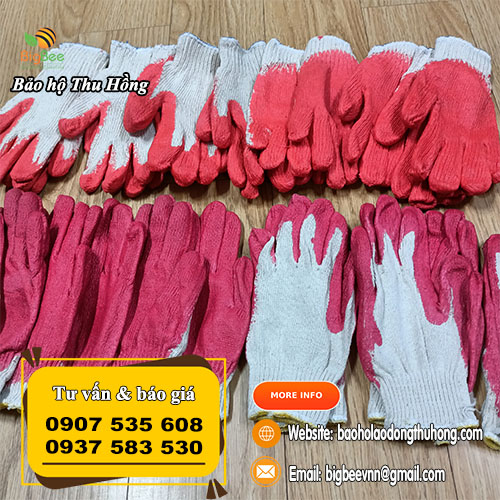 Thu Hồng bỏ sỉ bao tay len phủ nhựa 80 gam giá rẻ Thu Hồng bỏ sỉ bao tay len phủ nhựa 80 gam giá rẻ