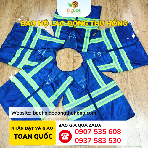 Áo bảo hộ phản quang in logo cho công trình Thu Hồng chuyên áo bảo hộ phản quang in logo giá rẻ, đẹp, chất lượng cao