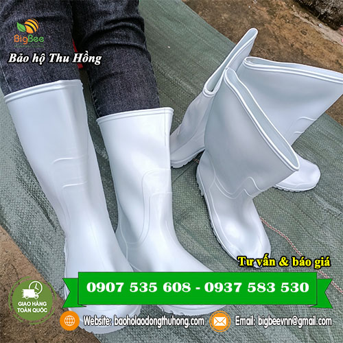 Thu Hồng chuyên phân phối ủng cao su màu trắng giá rẻ