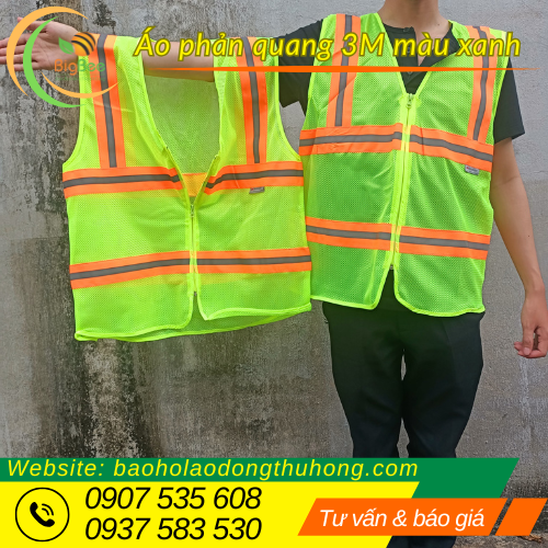 Thu Hồng chuyên sỉ áo phản quang 3M màu xanh toàn quốc
