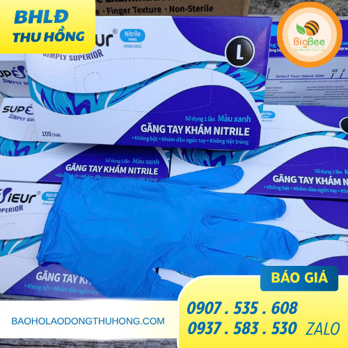 Thu Hồng chuyên sỉ găng tay y tế không bột superieur nitrile Thu Hồng chuyên sỉ găng tay y tế không bột superieur nitrile