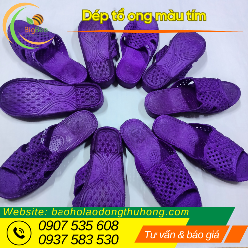 Thu Hồng chuyên sỉ, lẻ dép tổ ong màu tím tại TPHCM Thu Hồng chuyên sỉ, lẻ dép tổ ong màu tím tại TPHCM