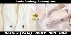 CHỖ BÁN SỈ GĂNG TAY CAO SU HÌNH HƯƠU TRẮNG TRONG