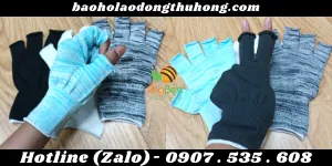BÁN BUÔN GĂNG TAY PHƯỢT HỞ NGÓN CHỐNG ĐEN DA, SIZE NAM NỮ