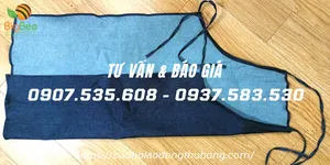 Tạp dề vải Jean trơn giá rẻ, giao TPHCM