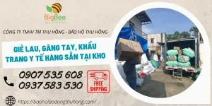 Giẻ lau, găng tay, khẩu trang y tế sẵn tại kho giao khách
