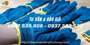 Sản xuất găng tay vải thun xanh rẻ tại TPHCM