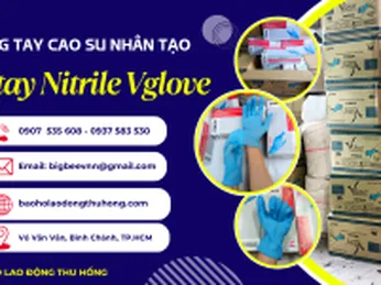 Găng tay cao su Nitrile không bột màu xanh giá sỉ rẻ thùng 10 hộp