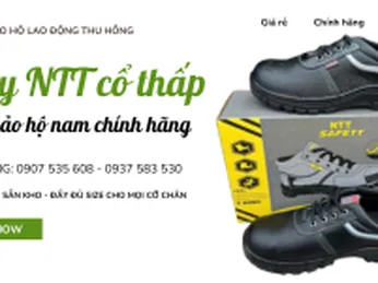 Giày bảo hộ nam NTT cổ thấp giá rẻ chất da xịn