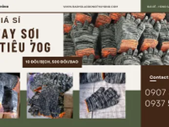 Nhận báo giá sỉ bao tay sợi muối tiêu 70g tận xưởng