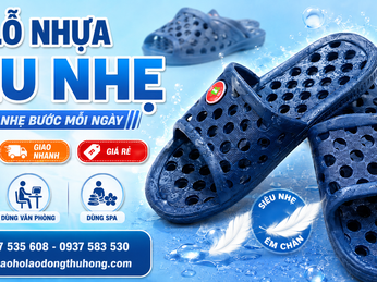 Dép lỗ nhựa siêu nhẹ giá rẻ mang trong nhà, văn phòng 