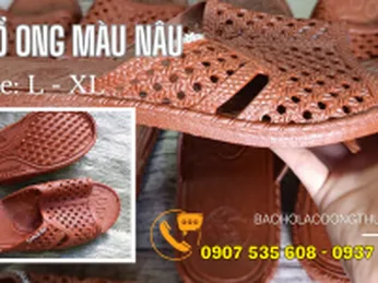 Dép tổ ong màu nâu đi trong nhà giá rẻ cỡ L - XL