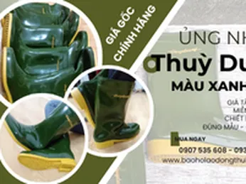 Mua sỉ ủng nhựa Thùy Dương xanh rêu giá rẻ