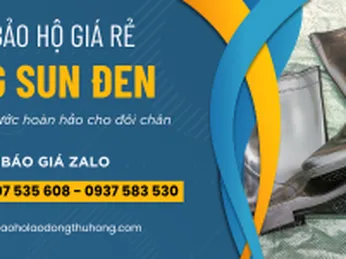 Ủng nhựa SUN đen chống thấm nước giá rẻ