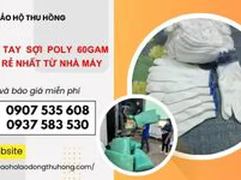 Găng tay sợi poly 60g giá sỉ rẻ nhất