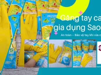 Găng tay cao su gia dụng Sao Biển size S rửa chén, giặt đồ