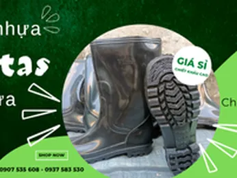 Mua ngay ủng nhựa đen Vitas đi mưa chống thấm giá rẻ