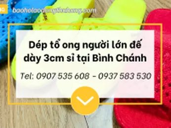 Dép tổ ong người lớn đế dày 3cm sỉ số lượng tại Bình Chánh