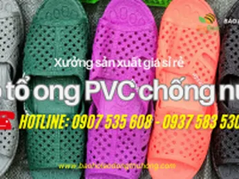 Dép tổ ong nhựa PVC chống nước giá rẻ