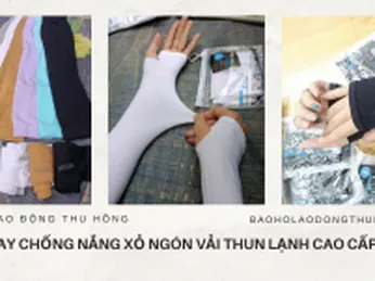 Ống tay chống nắng xỏ ngón vải thun lạnh cao cấp giá sỉ