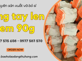 Sản xuất găng tay len kem 90g giá rẻ