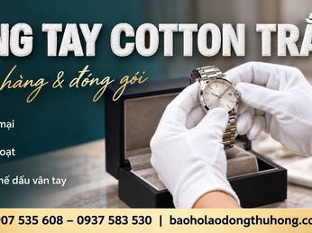 Găng tay cotton trắng cho công việc kiểm hàng và đóng gói
