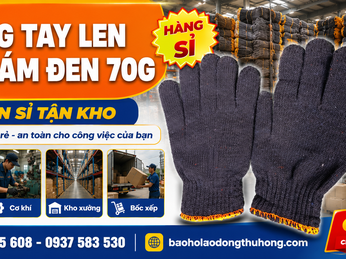 Găng tay len sợi xám đen 70g giá rẻ chuyên sỉ tận kho
