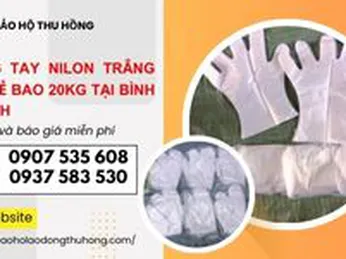 Găng tay nilon trắng giá rẻ bao 20kg ở tại Bình Chánh