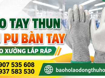 Găng tay phủ PU bàn cho công việc lắp ráp chi tiết nhỏ