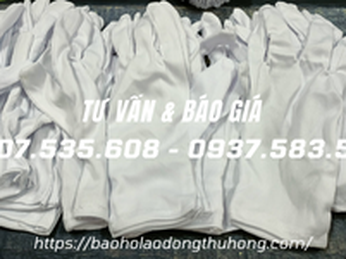 Bán sỉ rẻ găng tay vải trắng T10 tại TPHCM