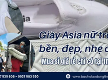 Nhà phân phối giày Asia nữ màu trắng giá rẻ