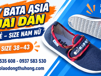 Giày vải bata quai dán ASIA giá rẻ size nam nữ