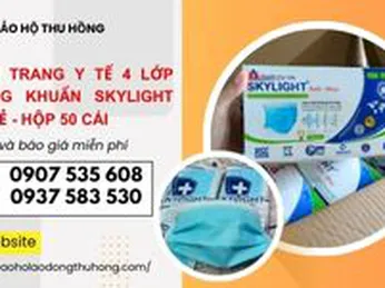 Khẩu trang y tế 4 lớp kháng khuẩn Skylight giá rẻ - hộp 50 cái