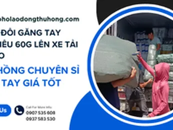 Xe tải rời kho 30.000 đôi găng tay len muối tiêu 60g – Thu Hồng sỉ lớn giá tốt