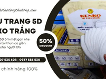 Khẩu trang 5D Kenko trắng người lớn giá rẻ bịch 10 cái