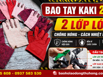 Bao tay kaki 2 lớp lót vải chống nóng, cách nhiệt giá sỉ tốt