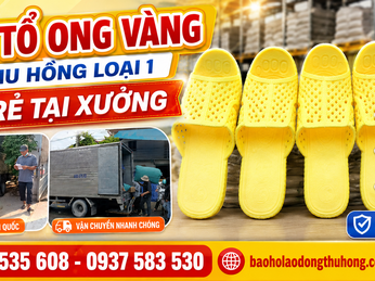 Dép tổ ong vàng Thu Hồng loại 1 giá rẻ tại xưởng