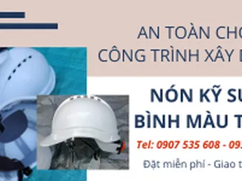 Nón kỹ sư màu trắng Bảo Bình giá rẻ - an toàn cho công trình