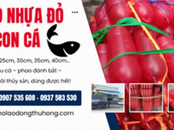 Chi tiết phao nhựa đỏ giá sỉ size 25cm, 30cm, 35cm, 40cm