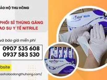 Phân phối sỉ thùng găng tay cao su y tế Nitrile tại TPHCM