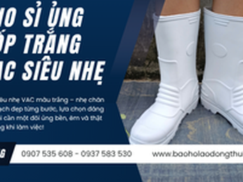 Kho sỉ ủng xốp siêu nhẹ VAC màu trắng giá rẻ
