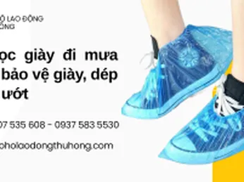 Bao bọc giày đi mưa nilon bảo vệ giày dép không ướt