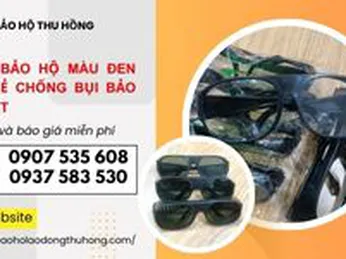 Kính bảo hộ màu đen giá rẻ chống bụi bảo vệ mắt