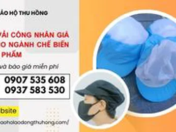 Nón vải công nhân giá rẻ cho ngành chế biến sản xuất