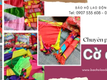 Cờ dây tam giác trang trí ngoài trời chịu gió mạnh, không dễ bay rách