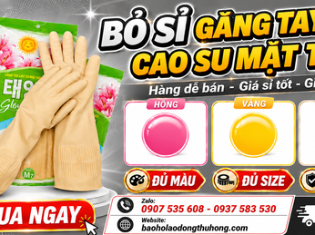 Bỏ sỉ găng tay cao su mặt trời giá sỉ rẻ đủ size S M L