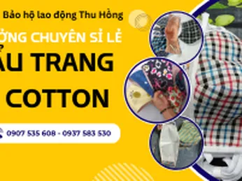 Xưởng khẩu trang vải cotton giá rẻ bán sỉ và lẻ tại TPHCM
