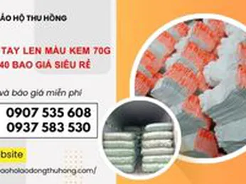 Găng tay len màu kem 70g bỏ sỉ 40 bao giá siêu rẻ