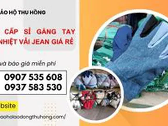 Cung cấp sỉ găng tay chịu nhiệt vải jean giá rẻ